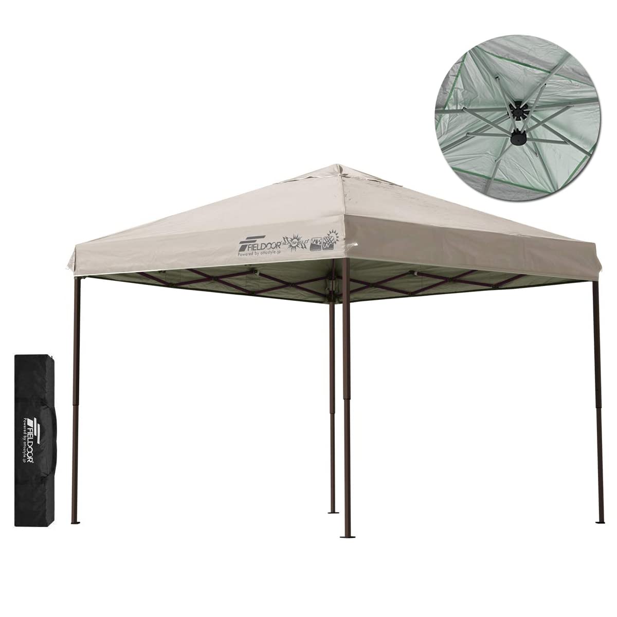 Amazon | FIELDOOR 組立て簡単!! 2.0×2.0m ワンタッチタープ